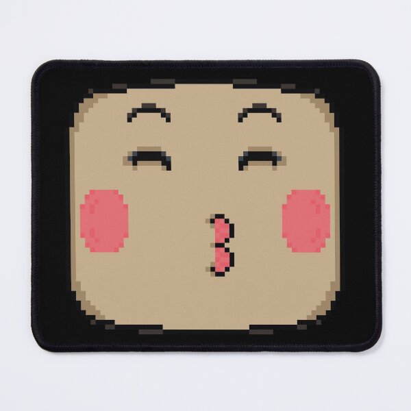 Item preview, Kiss emoticon flirty crush pixelated face designed and sold by For the love of Pixels.