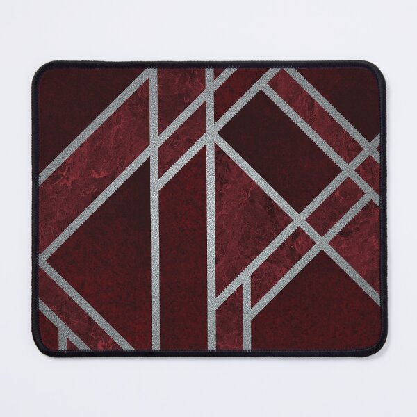 Item preview, Art Deco Red Silver designed and sold by AmbienceArt.