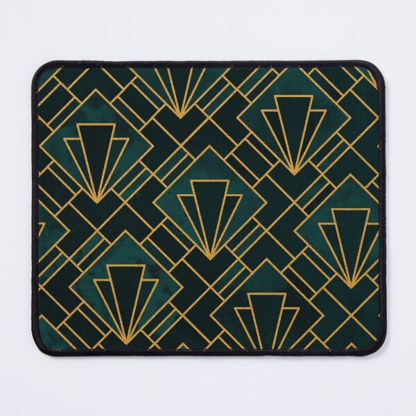Green Stone Art Deco Mouse Pad