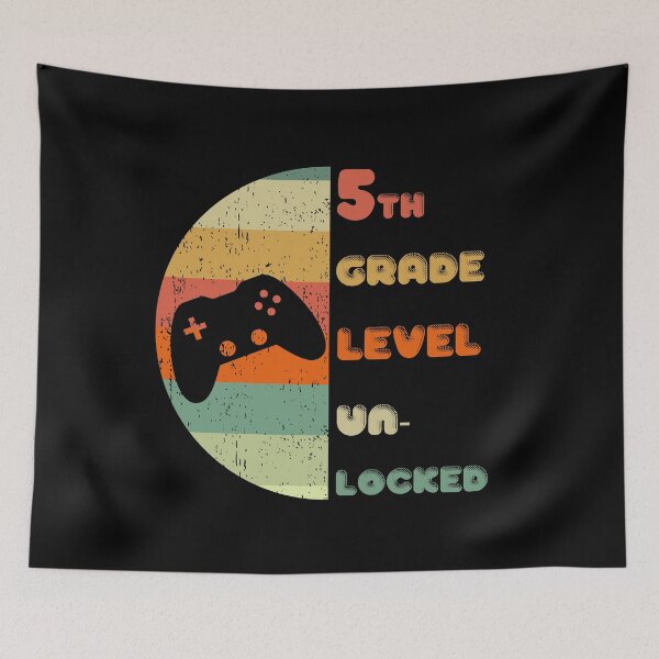 Item preview, 5th Grade Level Unlocked - Controller on a Sunset Background - Gift for Daughter or Niece designed and sold by CactusFamily.