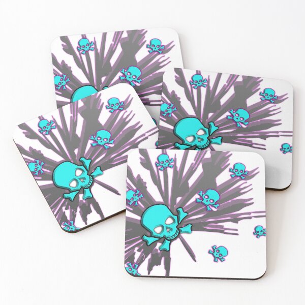 Item preview, Purple explosion of blue skulls designed and sold by Topmel.