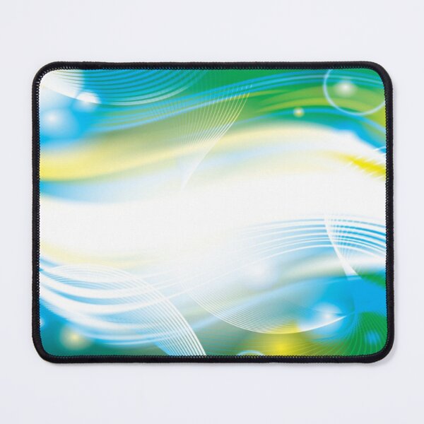 Item preview, Blue Green White Yellow Lines Swirls Abstract Modern Contemporary Design designed and sold by WearWolfDesigns.