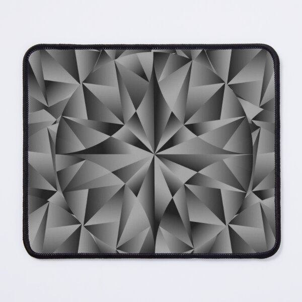 Item preview, Grey Shaded Cyrstal Optical abstract Geometric Triangle Circle Shapes Retro Modern Design designed and sold by WearWolfDesigns.