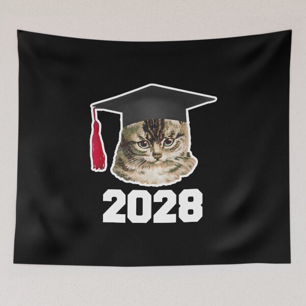 Item preview, Class Of 2028 Graduated Cat Grow With Me designed and sold by BOSHIRT.