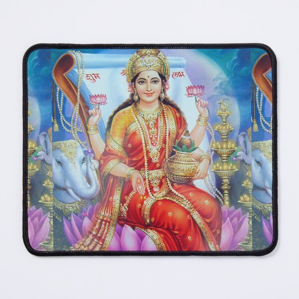 Item preview, Goddess Lakshmi Hindi Hindu Textile Pattern designed and sold by Popular-Gifts.