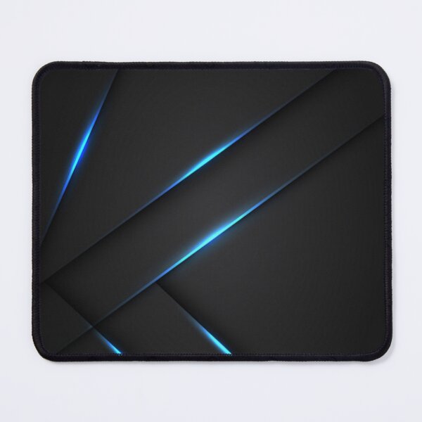 Item preview, Abstract Blue Light Lines With Dark Grey Metallic Overlap Futuristic Modern Technology Minimalist designed and sold by WearWolfDesigns.