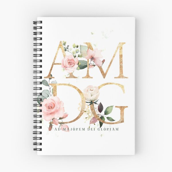 Item preview, Floral AMDG Design - Ad Majorem Dei Gloriam - For the greater glory of God designed and sold by CatholicCottage.