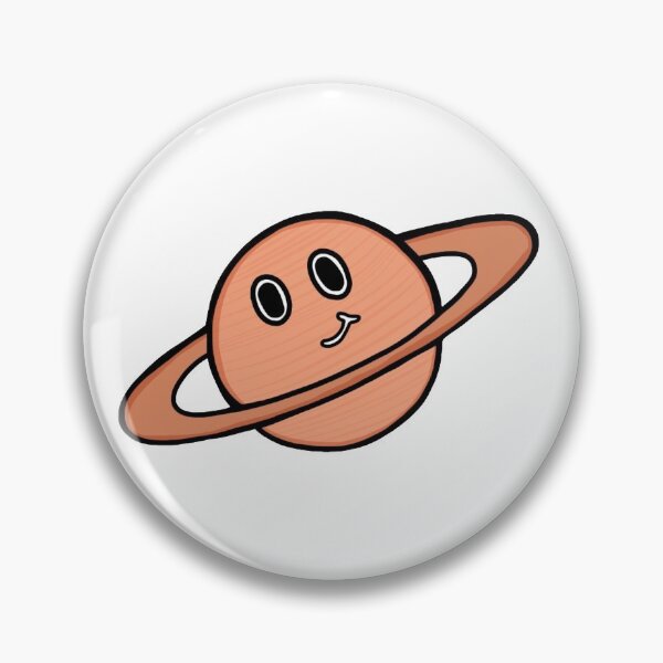 Item preview, Minimalistic And Happy Orange Saturn Planet In Space Galaxy designed and sold by Barolina.