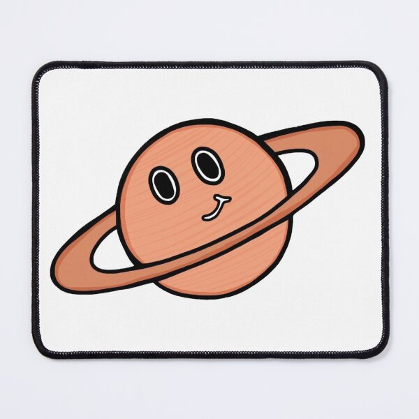 Item preview, Minimalistic And Happy Orange Saturn Planet In Space Galaxy designed and sold by Barolina.