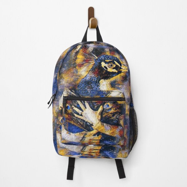 Item preview, Blue and Gold peacock head Artwork 1 designed and sold by Rokay Arts.