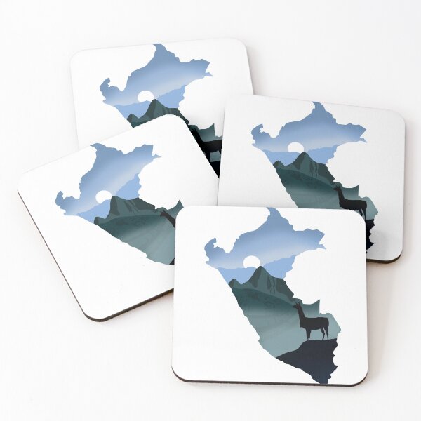 Item preview, Peru, map and landscape designed and sold by landscapeworlds.