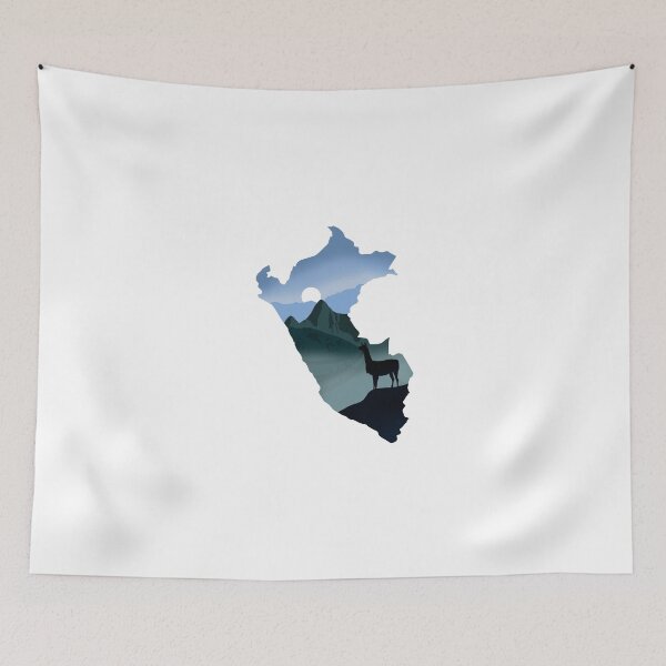 Item preview, Peru, map and landscape designed and sold by landscapeworlds.
