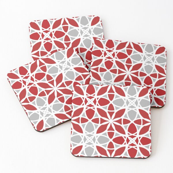 Item preview, Elegant, ornamental pattern, seed of life, burgundy, grey, white designed and sold by Svitac.