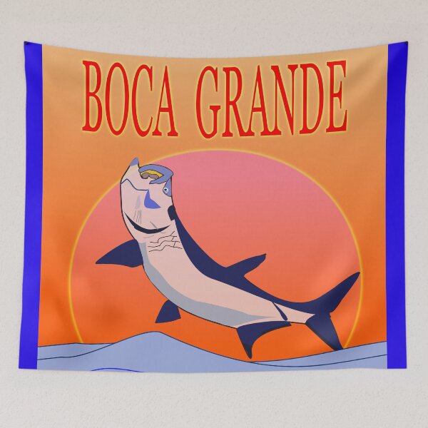 Item preview, Boca Grande with Tarpon Jumping GRAPHIC designed and sold by EdwardMonet.