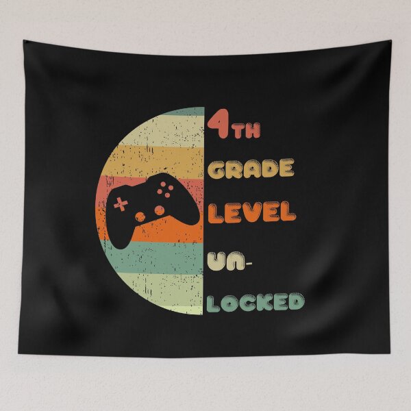 Item preview, 4th Grade Level Unlocked - Controller on a Sunset Background - Gift for Daughter or Niece designed and sold by CactusFamily.