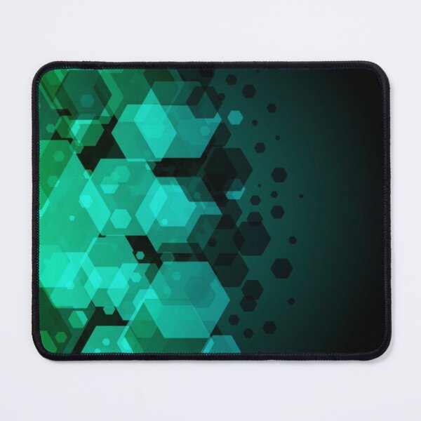 Item preview, Green Abstract Art Multi layer Hexagonal Shapes Contemporary Future Digital Gaming designed and sold by WearWolfDesigns.