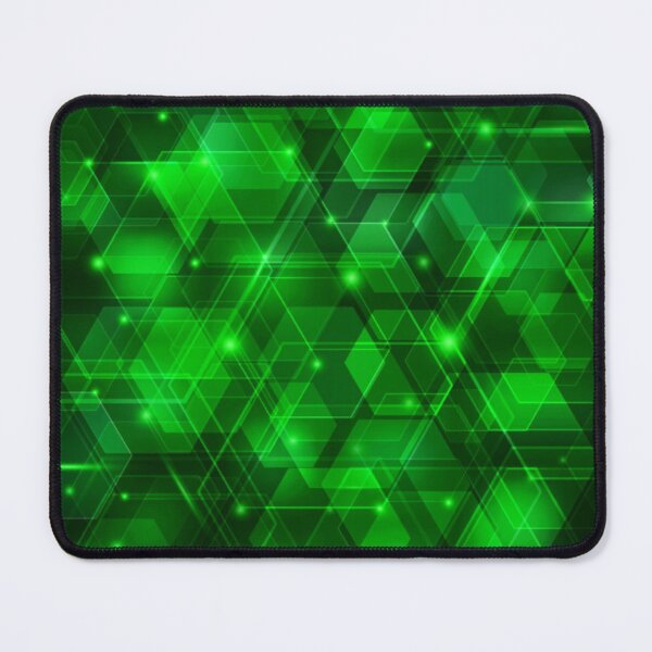 Item preview, Green Techno Abstract Art Multi layer Hexagonal Shapes Contemporary Future Digital designed and sold by WearWolfDesigns.
