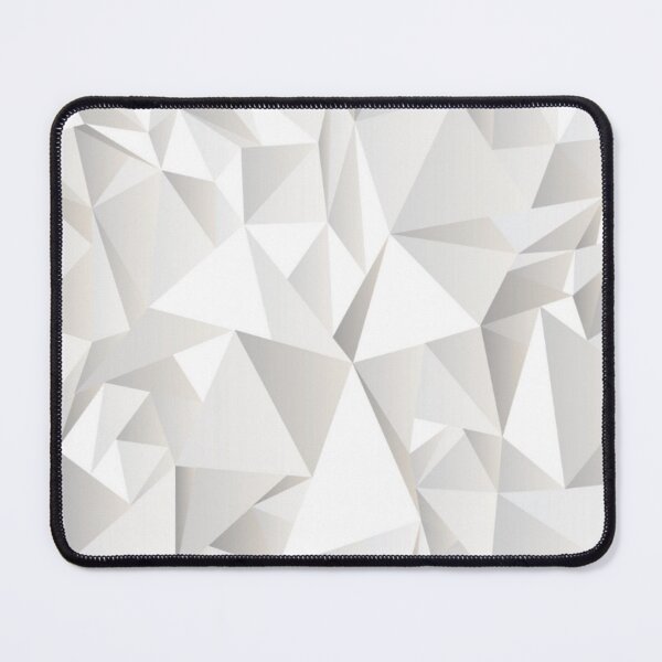 Item preview, White Grey Shaded Rumpled abstract Geometric Triangle Shapes designed and sold by WearWolfDesigns.
