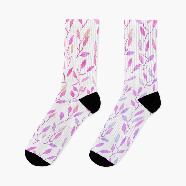 Item preview, Leafy Twigs - Hot Pink and Violet designed and sold by Marie Funseth.
