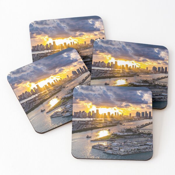 Item preview, Miami Beach Florida Sunset FL Skyline designed and sold by Piper-Deals.