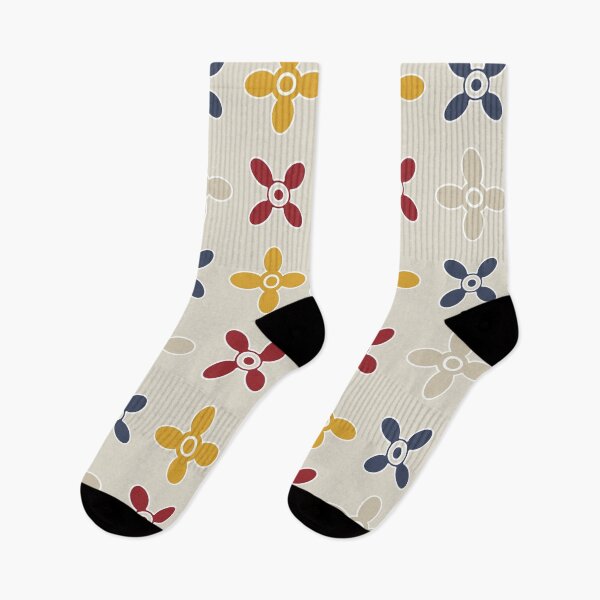 Item preview, Ornamental pattern flowers, navy blue, mustard yellow, burgundy, beige, simple, elegant designed and sold by Svitac.