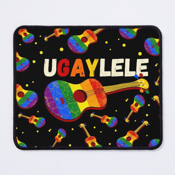 Item preview, Funny Ugaylele Pride Flag Ukulele designed and sold by DeliriousSteve.