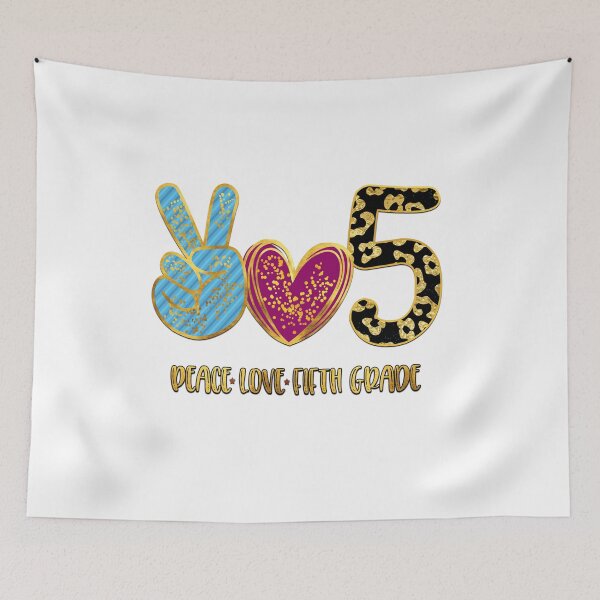 Item preview, Peace Love Fifth-Grade Funny Tie-Dye Student Teacher designed and sold by king's Outfit.