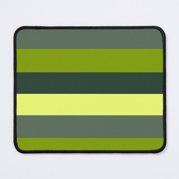 Green stripe monochromatic color block stripe pattern Mouse Pad