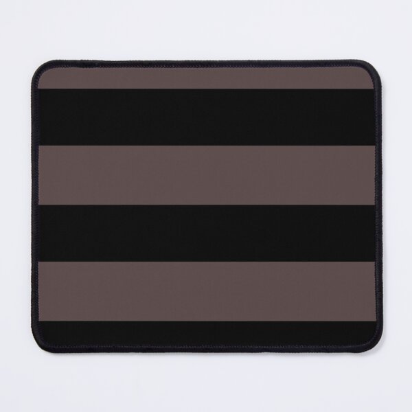 Black taupe color block stripe pattern Mouse Pad