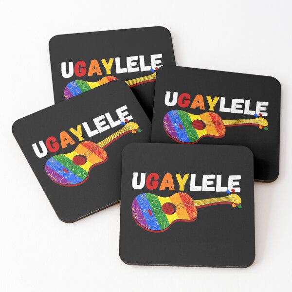 Item preview, Funny Ugaylele Pride Flag Ukulele designed and sold by DeliriousSteve.