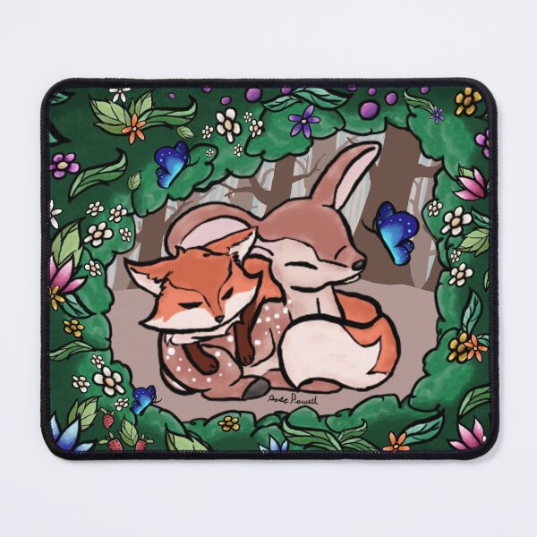 Item preview, Fawn and fox pup sleeping designed and sold by BerryShyKittens.