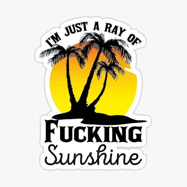Vintage I'm Just a Ray of Fucking Sunshine Funny Sarcastic Sticker