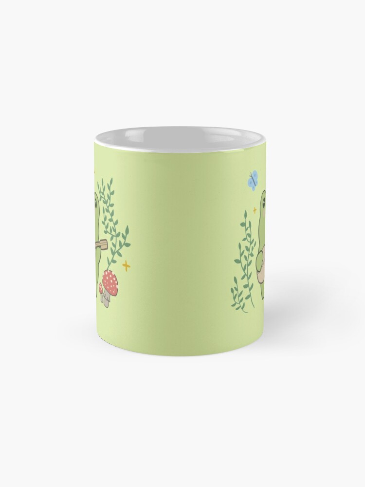 Kawaii Cute Frog Banjo Butterfly Cottagecore Aesthetic Mug - Teeruto