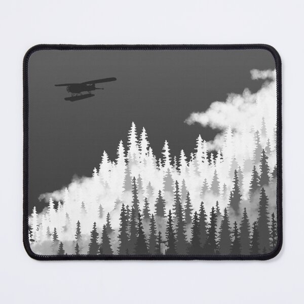 Item preview, Black and White Fog and Float Plane designed and sold by Krystal Thomas.
