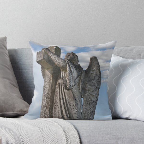 Item preview, Angel statue embracing a cross  designed and sold by morrbyte.