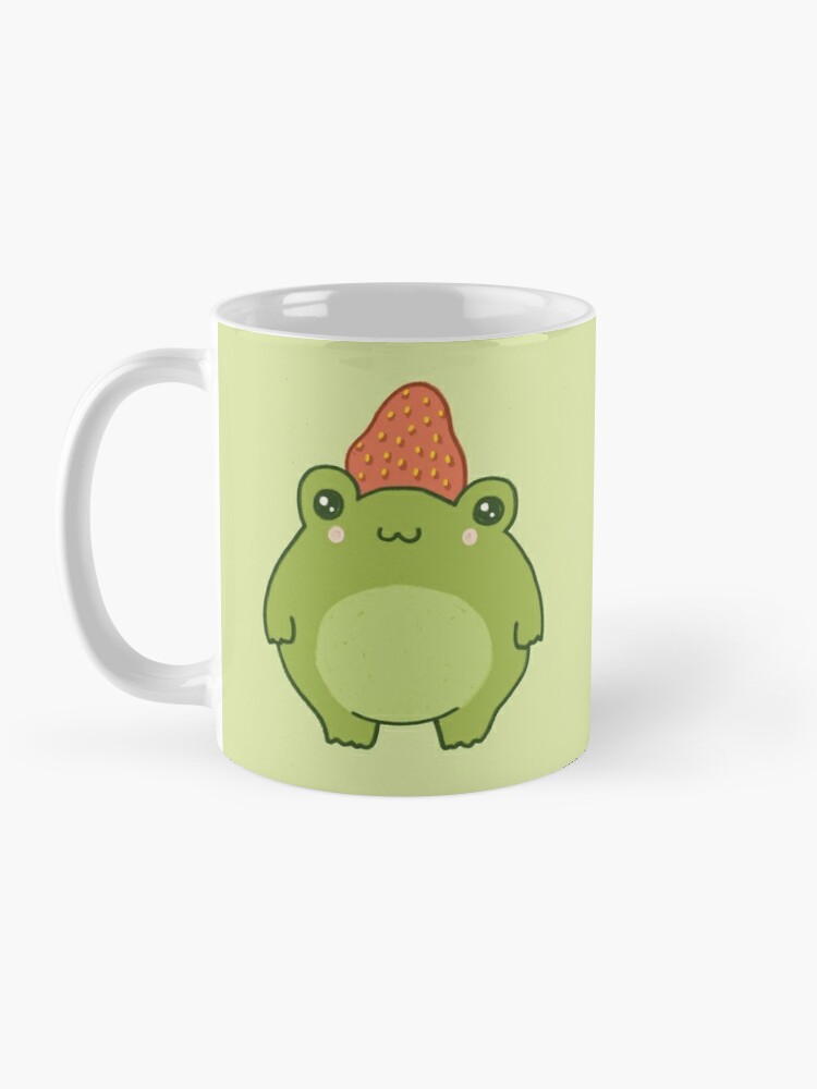 Pastel Strawberry Frog: Kawaii Cottagecore Aesthetic Chubby Froge