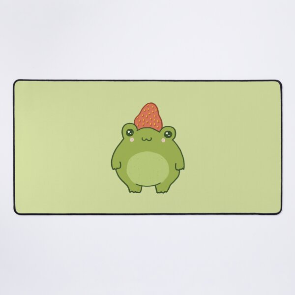 Item preview, Pastel Strawberry Frog: Kawaii Cottagecore Aesthetic Chubby Froge designed and sold by MinistryOfFrogs.