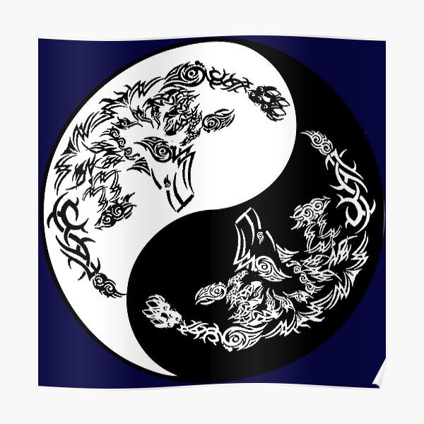 Pósters: Lobos Ying Yang | Redbubble