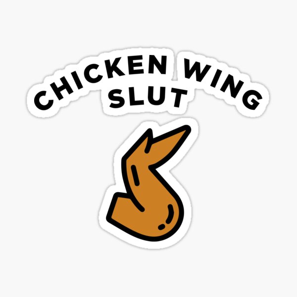 Vista previa del artículo con la obra «Puta de Alitas de Pollo (Negra)», diseñado y vendido por FoodSluts.