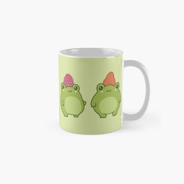 Strawberry Mug Overprint, Cottagecore Aesthetic Mug, Cute Coffee