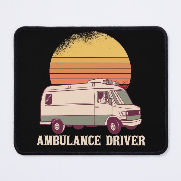 Item preview, Retro sunset emergency ambulance designed and sold by TamGustam.