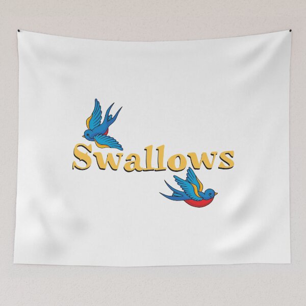 Item preview, Swallows! Beautiful Tattoo Style Swallows Shirt - Not at All Suggestive designed and sold by PixiesPlace.