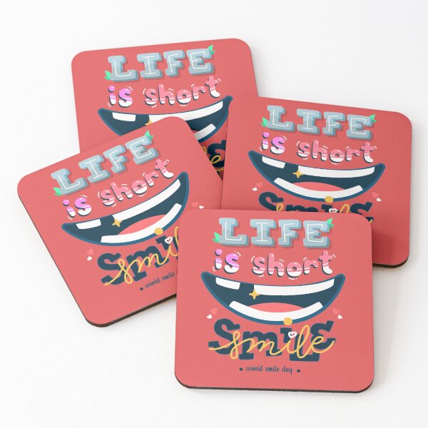 Item preview, Smile Life is short | Positivity & Happiness Gift Smiling Face designed and sold by Agmari.