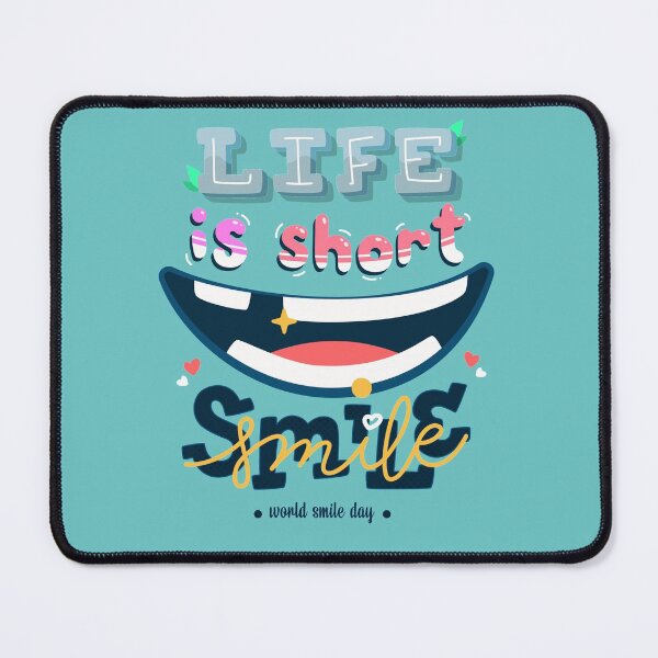 Item preview, Smile Life is short | Positivity & Happiness Gift Smiling Face designed and sold by Agmari.