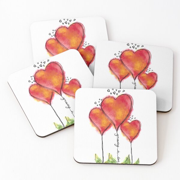 Item preview, Growing in Love - colourful inspirational watercolour design designed and sold by Syddall Susan.
