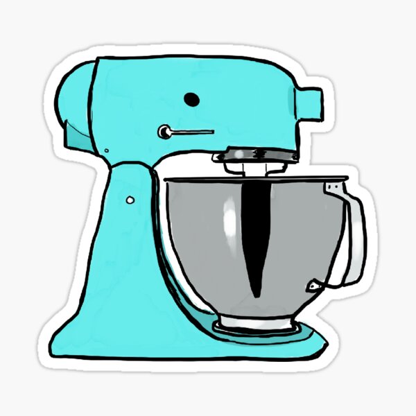 Kitchen Aid Mixer Pastel Yellow Sticker for Sale by digidrawdude