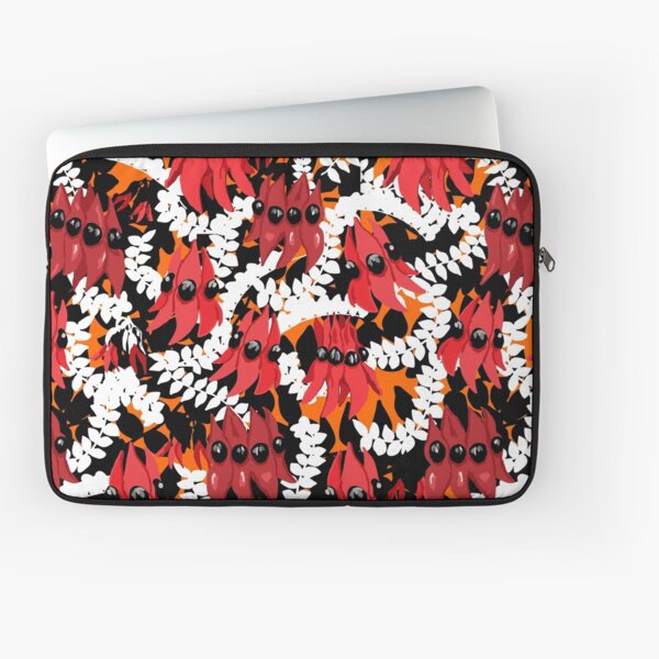 Vibrant Sturt Desert Pea pattern Laptop Sleeve