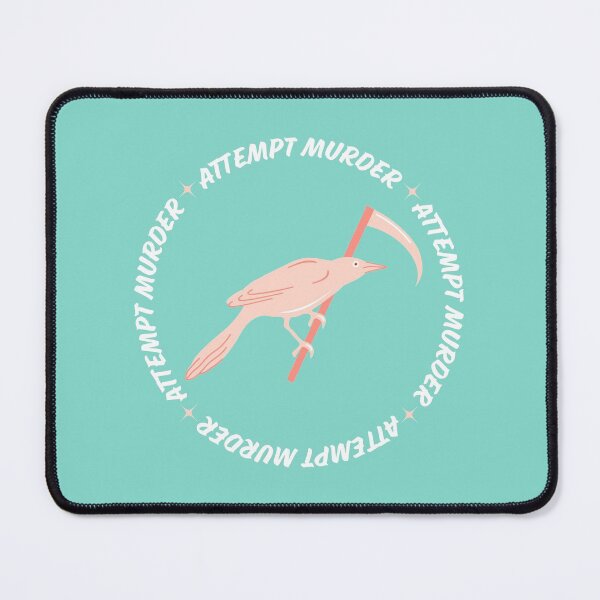 Item preview, Attempt Murder Pink Crow with Scythe Teal Background designed and sold by llevine2934.