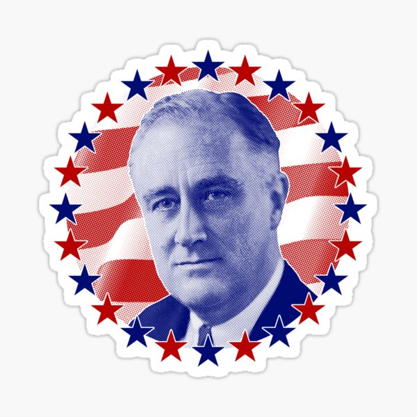 Item preview, President Franklin Delano Roosevelt Stars and Stripes designed and sold by ElectricPopSpot.