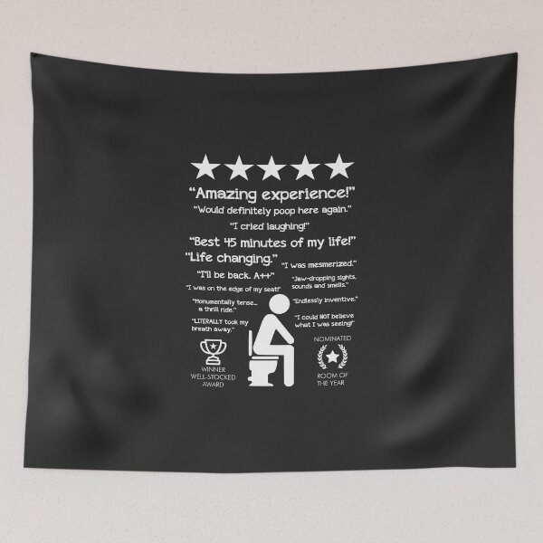Item preview, Funny Bathroom Unforgettable Experience Would Poop Here Again CHALK designed and sold by kwiebe34.
